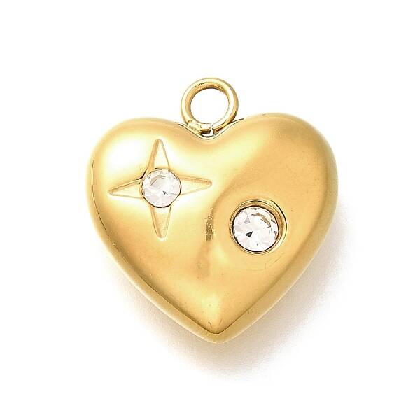 304 Stainless Steel Rhinestone Pendants