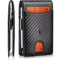 Slim Wallet for Men Minimalist Front Pocket Bifold Wallet ID Window Card Case with  Clip Thin Credit Card Holder