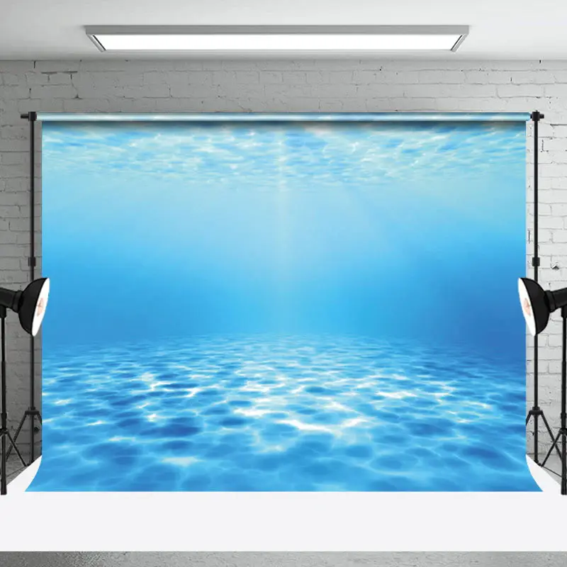 Swimming Pool Blue Clear Water Photography Backdrop - Aperturee