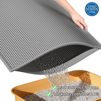 Cat Litter Mat Cat Litter Trapping Mat, Honeycomb Double Layer Design, Urine and Water Proof Material, Scatter Control, Less ...