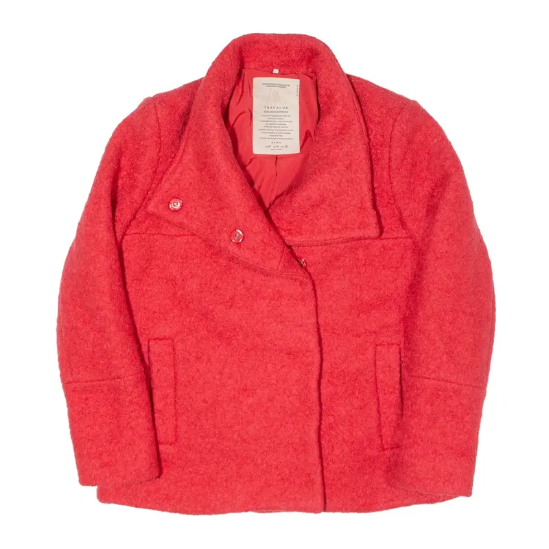 ZARA TRAFALUC Jacket Red Wool Womens M