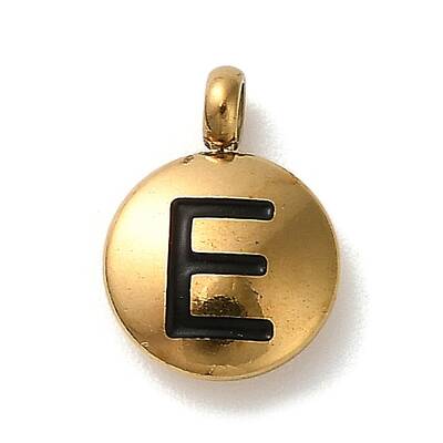 304 Stainless Steel Black Enamel Charms