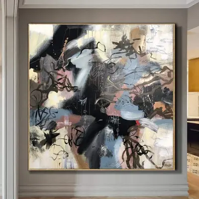 Large Abstract Beige Paintings On Canvas Acrylic Art Original Modern Wall Art Texture Wall Decor | SONG OF STONES
