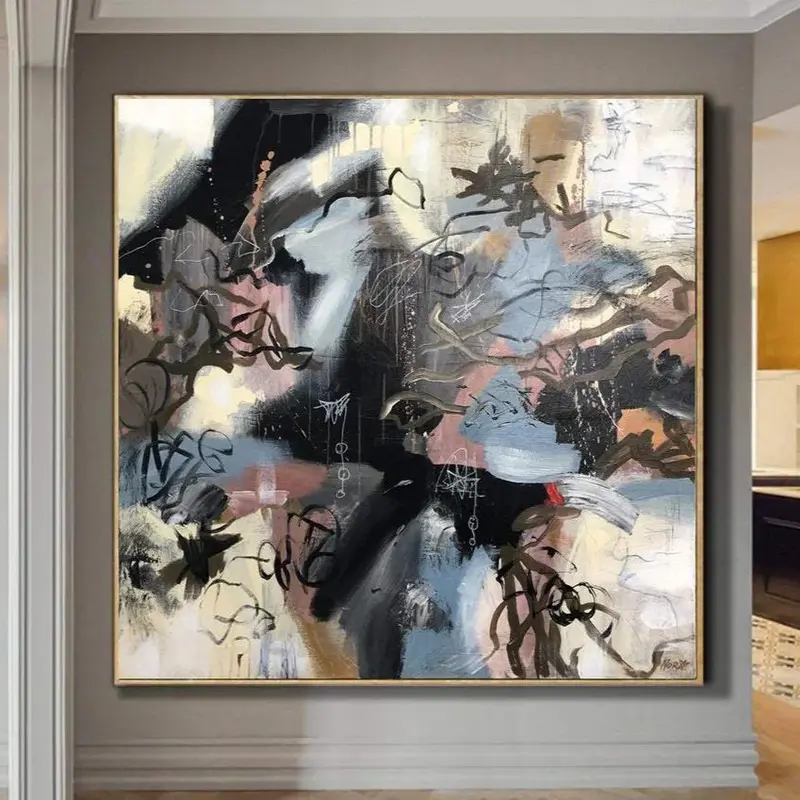 Large Abstract Beige Paintings On Canvas Acrylic Art Original Modern Wall Art Texture Wall Decor | SONG OF STONES