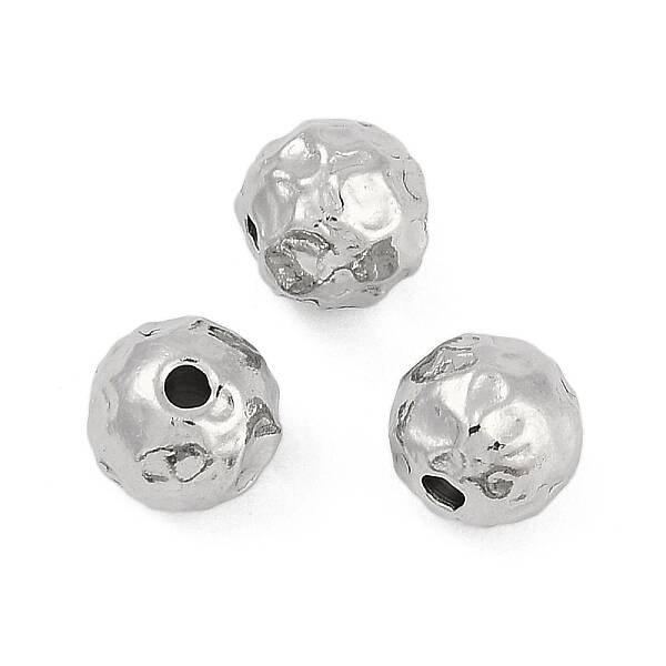 Anti-Tarnish Textured 316 Surgical Stainless Steel Beads