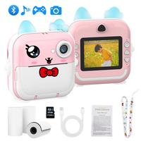 Kids Digital Toy with Photo Instant Printing, Record Growth Anniversary Gift Commemorative Toy(with 32GB TF Card, 3 Rolls Pap...