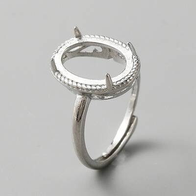 Adjustable Brass Solitaire Ring Settings
