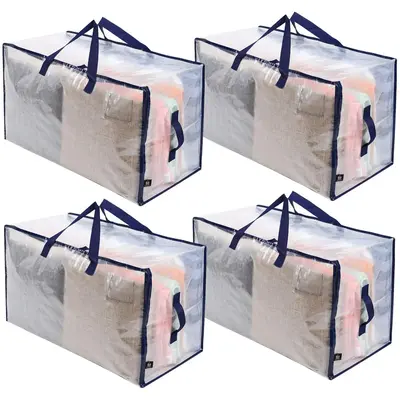 Moving Bag with Zipper & Handle, 1 Count Large Capacity Storage Bag, Space Saver Bags, Dormitory, Laundry Storage Bag, Househ...