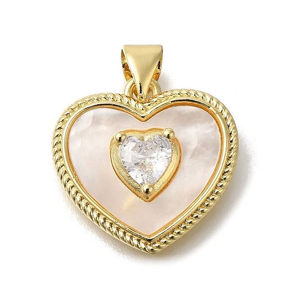 Brass Micro Pave Cubic Zirconia Pendants