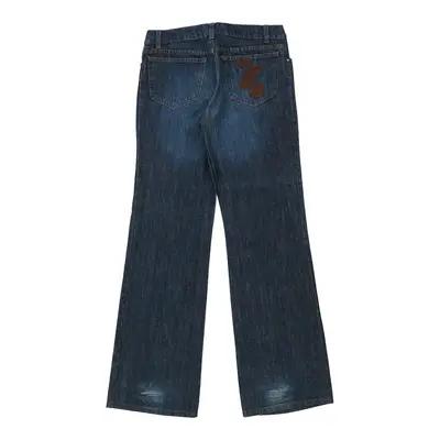 Roberto Cavalli Boot Cut Jeans - 31W UK 12 Blue Cotton | Size: UK 12