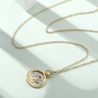 Brass Twelve Constellations Tarot Pendant Necklaces
