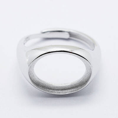 Anti-Tarnish Rhodium Plated 925 Sterling Silver Finger Ring Components