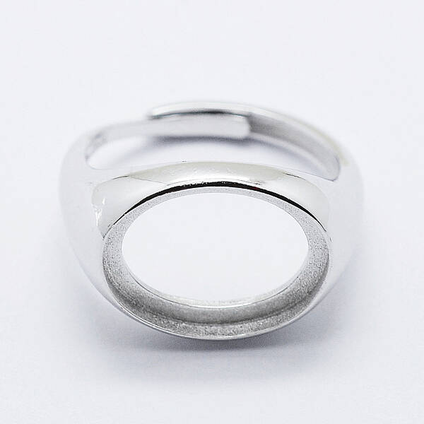 Anti-Tarnish Rhodium Plated 925 Sterling Silver Finger Ring Components