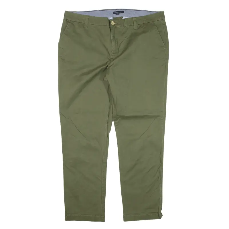 TOMMY HILFIGER Trousers Green Regular Tapered Womens W36 L27