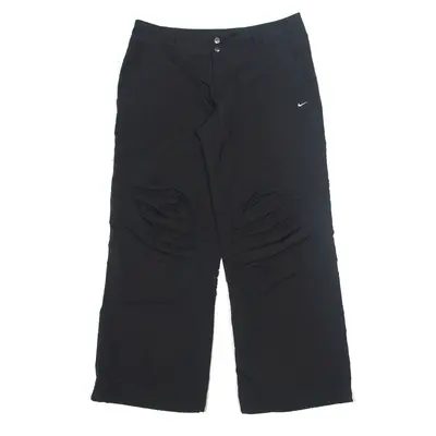 NIKE Mesh Lined Ribbed Black Trousers W34 L30