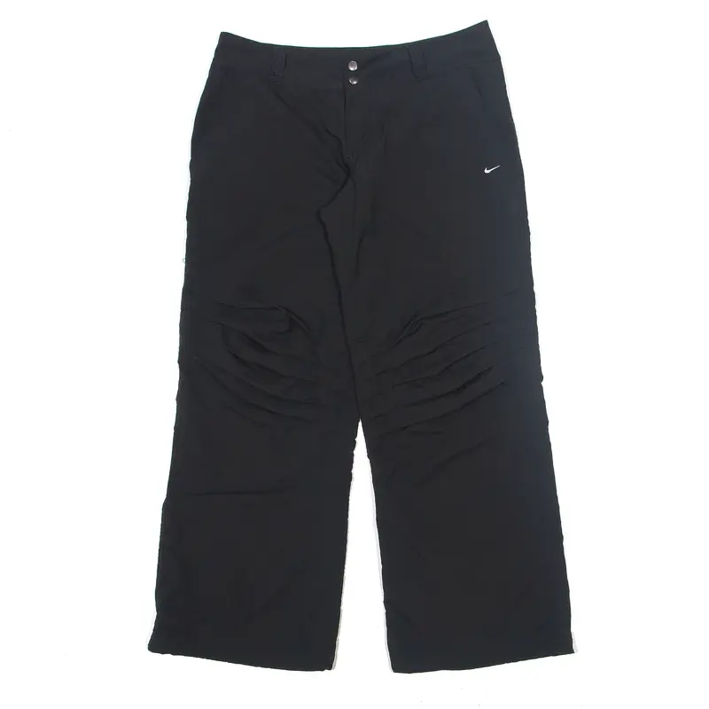 NIKE Mesh Lined Ribbed Black Trousers W34 L30