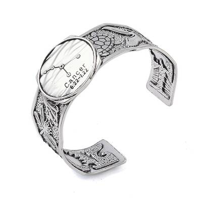 Constellation Alloy Open Cuff Bangles for Women Men