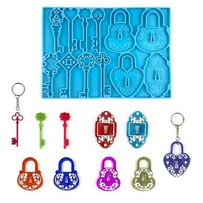 Rectangle Shape Keychain Molds Food Grade Silicone Molds