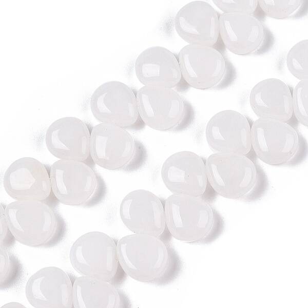 Natural White Jade Beads Strands