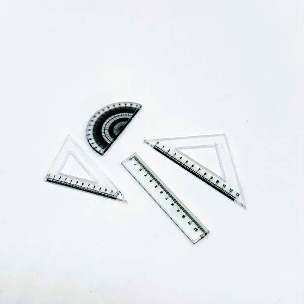 Mini Plastic Ruler & Protractors