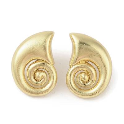 Snail Brass Stud Earrings for Women