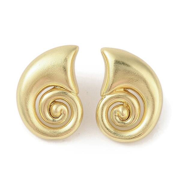 Snail Brass Stud Earrings for Women