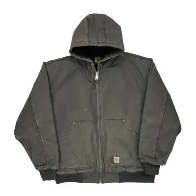Reworked Carhartt Jacket - 3XL Black Cotton