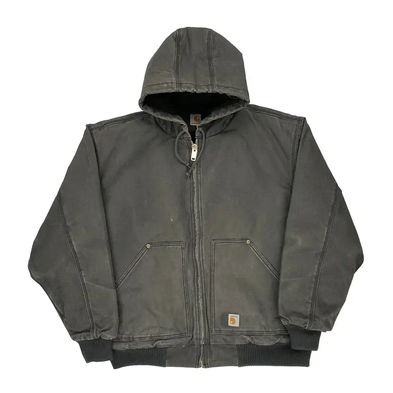 Reworked Carhartt Jacket - 3XL Black Cotton
