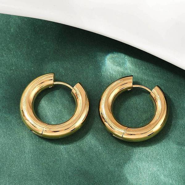 202 Stainless Steel Polishing Hoop Earrings
