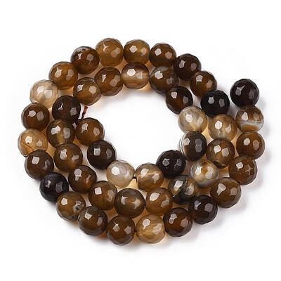 Natural Striped Agate/Banded Agate Beads Strands