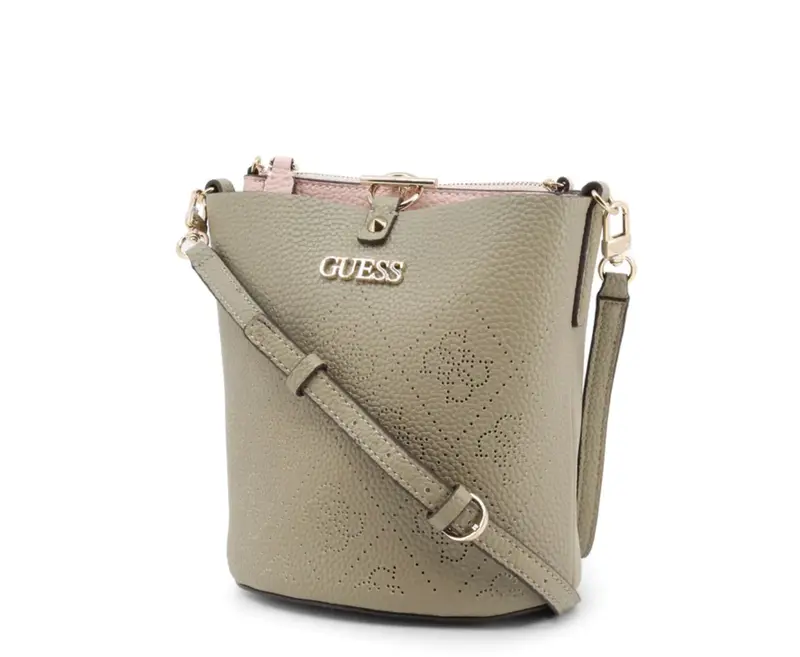 Guess, Amara, Polyester, Fabric Bag, 4G Logo, Green, HWSG8493010, 22 x 20.5 x 14 cm