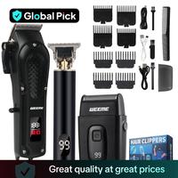 Professional Hair Clipper Set, Hair Trimmer & Accessories, Durable Digital Beard Trimmers, Barber Kit, Hair Styling Tools, Ba...