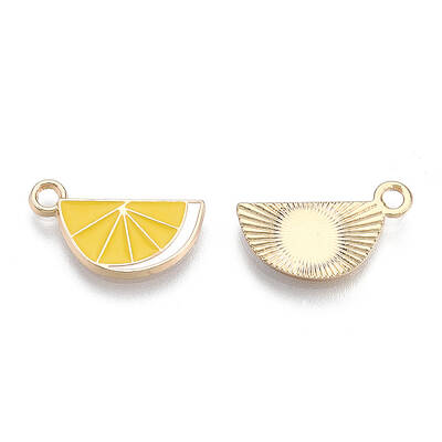 Light Gold Plated Alloy Enamel Pendants