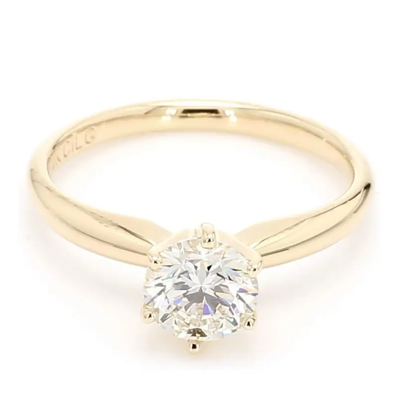 14K Gold 0.5 to 3 CT Round Lab Created Diamond Custom Engagement Ring D Color VVS1 Clarity 3EX IGI Certified