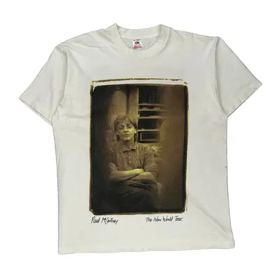 Paul Mccartney 1993 The New World Tour Fruit Of The Loom Band T-Shirt - XL White Cotton