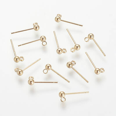 Brass Stud Earring Findings