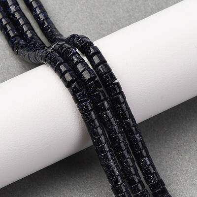 Synthetic Blue Goldstone Beads Strands