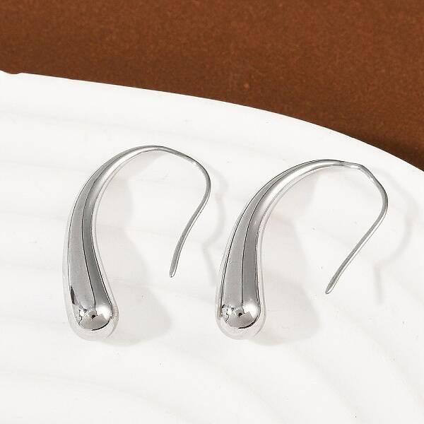 304 Stainless Steel Teardrop Dangle Earrings