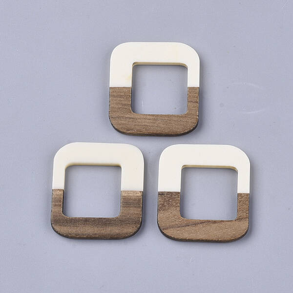Resin & Walnut Wood Linking Rings
