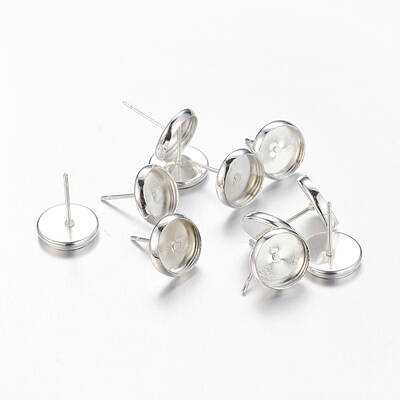 Brass Stud Earring Settings