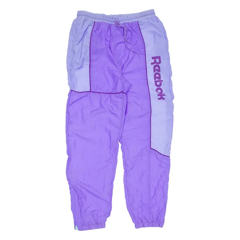 REEBOK Womens Track Pants Purple Tapered UK 12 W32 L30