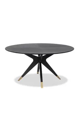 Black Round Oak Dining Table (L) | Liang & Eimil Anthology
