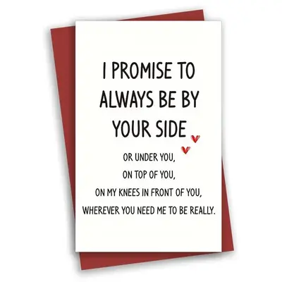 Anniversary Card, 1 Count Funny Letter Graphic Birthday Gift Card, Gift for Boyfriend Husband, Boyfriend Gifts