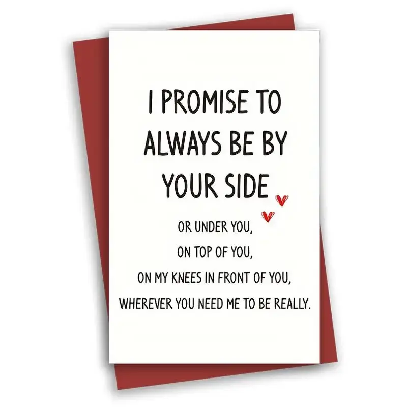 Anniversary Card, 1 Count Funny Letter Graphic Birthday Gift Card, Gift for Boyfriend Husband, Boyfriend Gifts