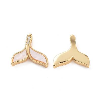 Brass Micro Pave Clear Cubic Zirconia Charms