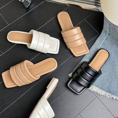 CHIKO Whitley Open Toe Block Heels Slides Sandals