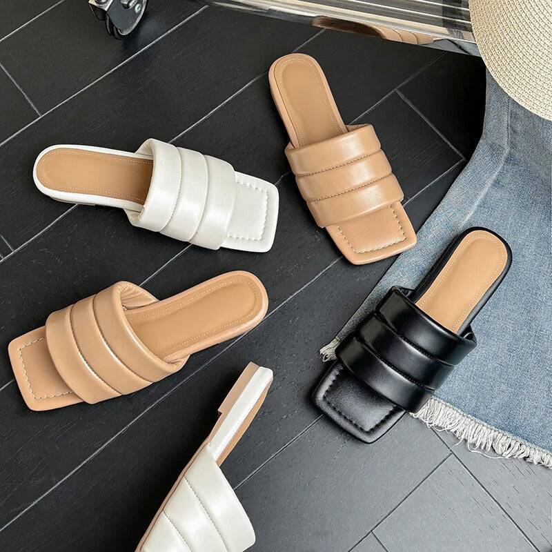CHIKO Whitley Open Toe Block Heels Slides Sandals