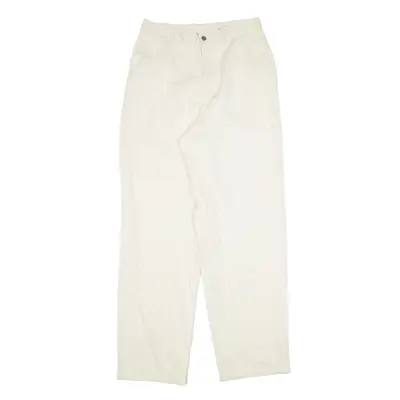 VILLAGER SPORT Jeans Cream Denim Relaxed Tapered Womens W28 L31