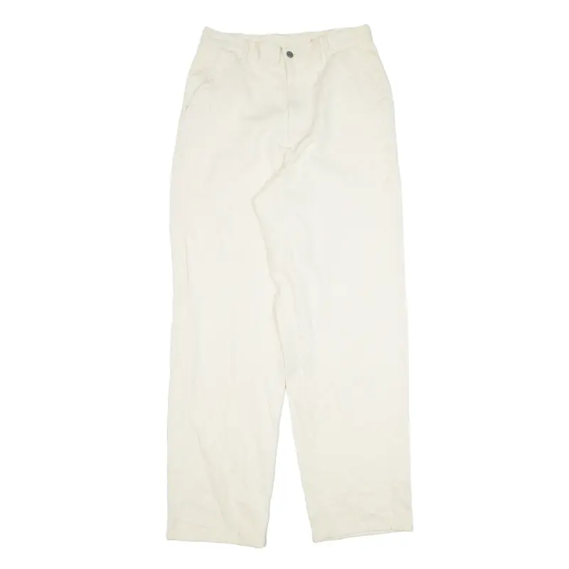 VILLAGER SPORT Jeans Cream Denim Relaxed Tapered Womens W28 L31