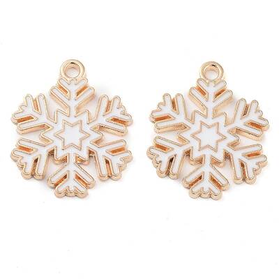 Christmas Theme Barrel Plating Alloy Enamel Pendants